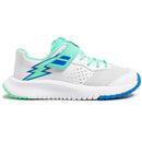 Zapatilla Babolat Pulsion All Court Kid Blanco Verde Claro