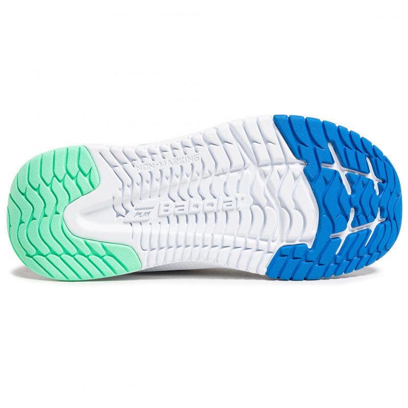Zapatilla Babolat Pulsion All Court Kid Blanco Verde Claro